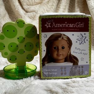 American girl doll earrings and earring stand(tree)